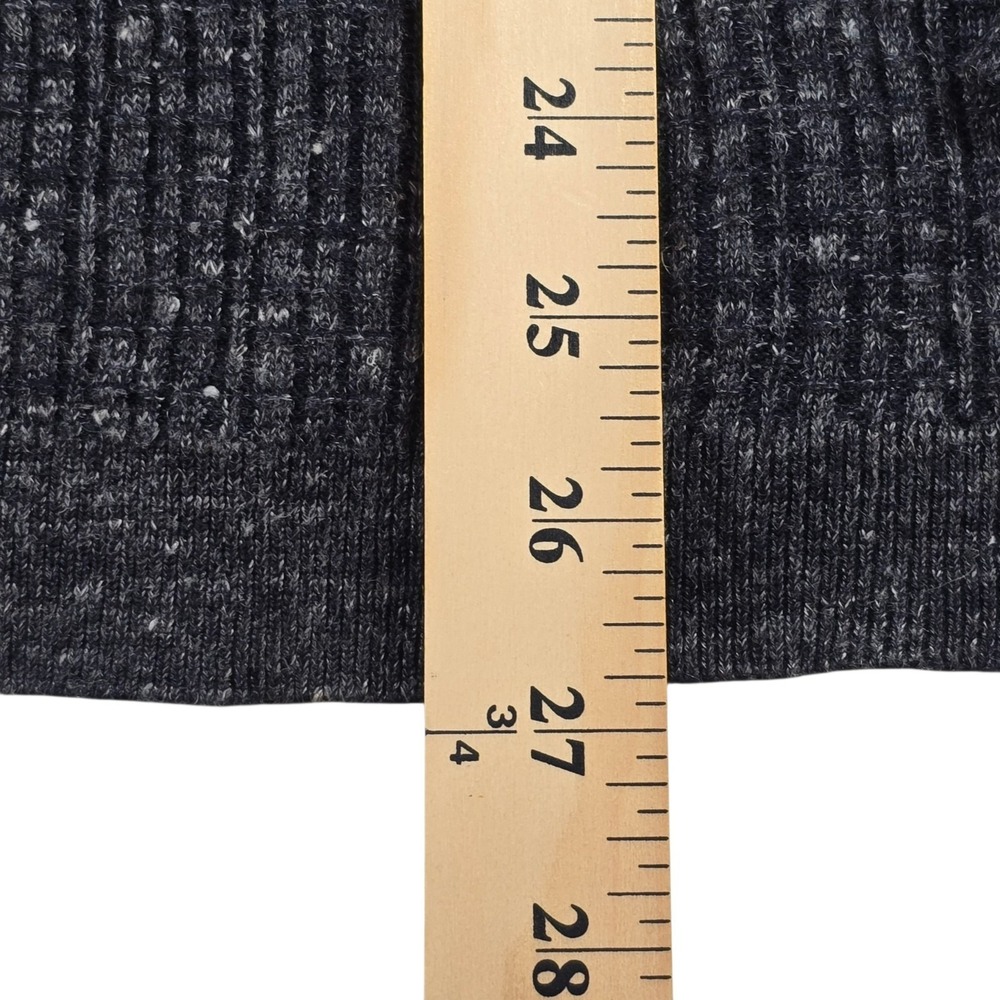John Varvatos Collection Silk Linen Leather Trim Gray Ribbed Cardigan Men's Sz M - Picture 10 of 10